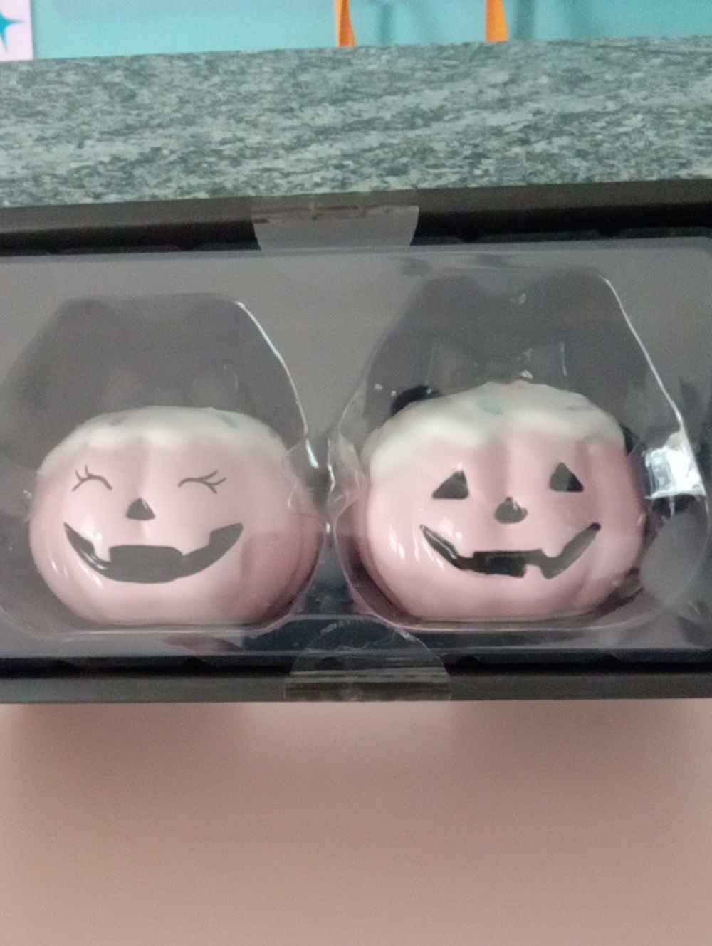 Pink Halloween Pumpkin Salt & Pepper Set